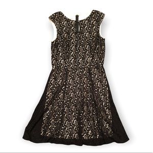 Maggie London Black Lace Flare Dress